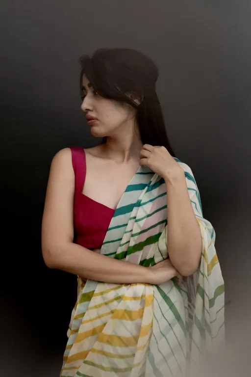 Kesar Leheriya Saree