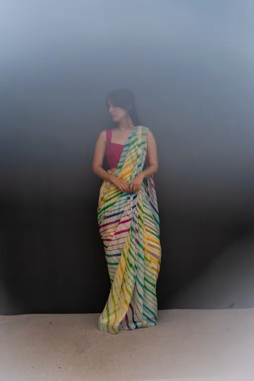 Kesar Leheriya Saree