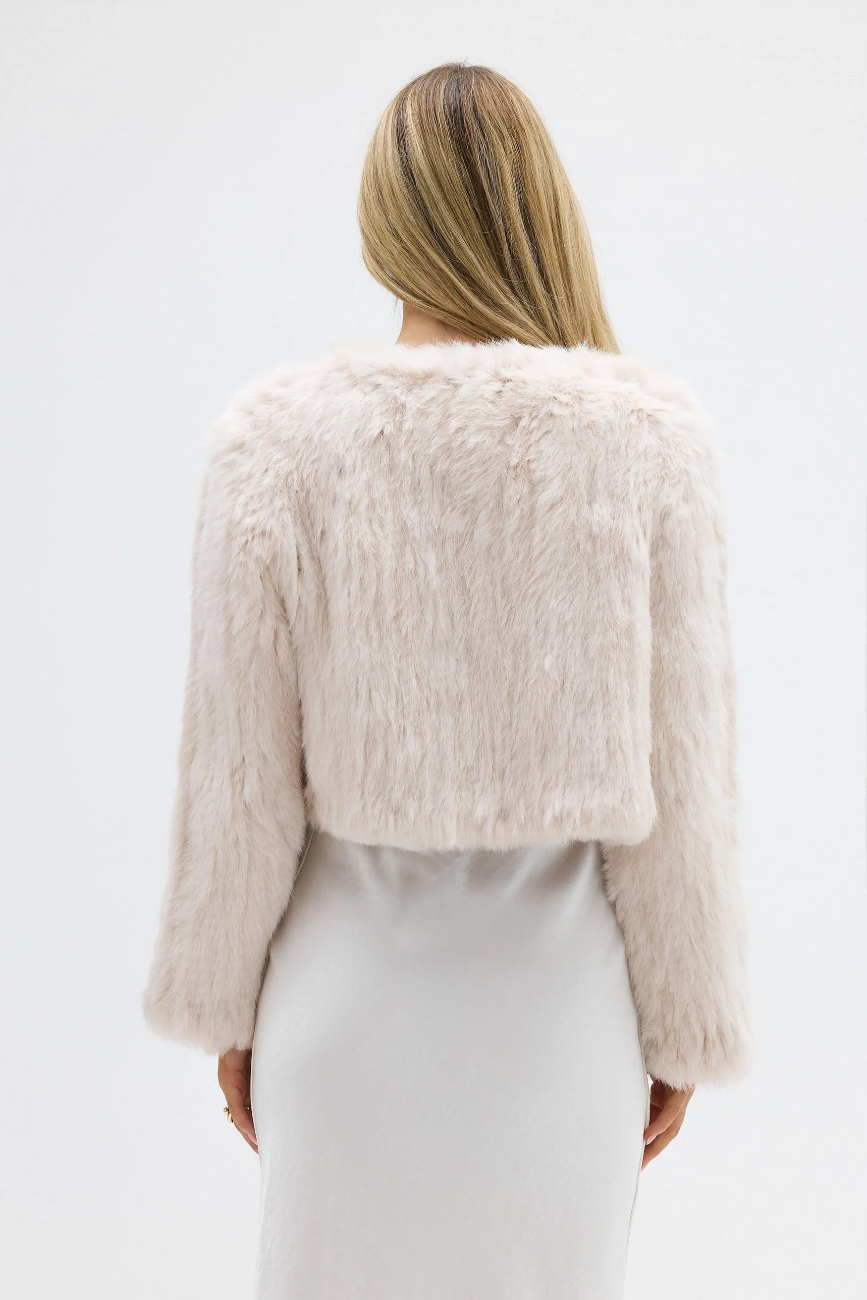 Lola Crop Jacket - Stone