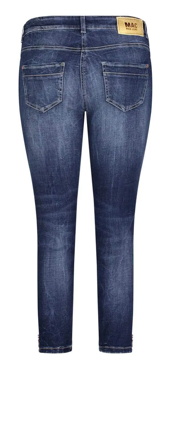Mac Dream M Slim 5755 0389  Gold Label Jeans D671 Authentic Blue Net Wash Copper Zip