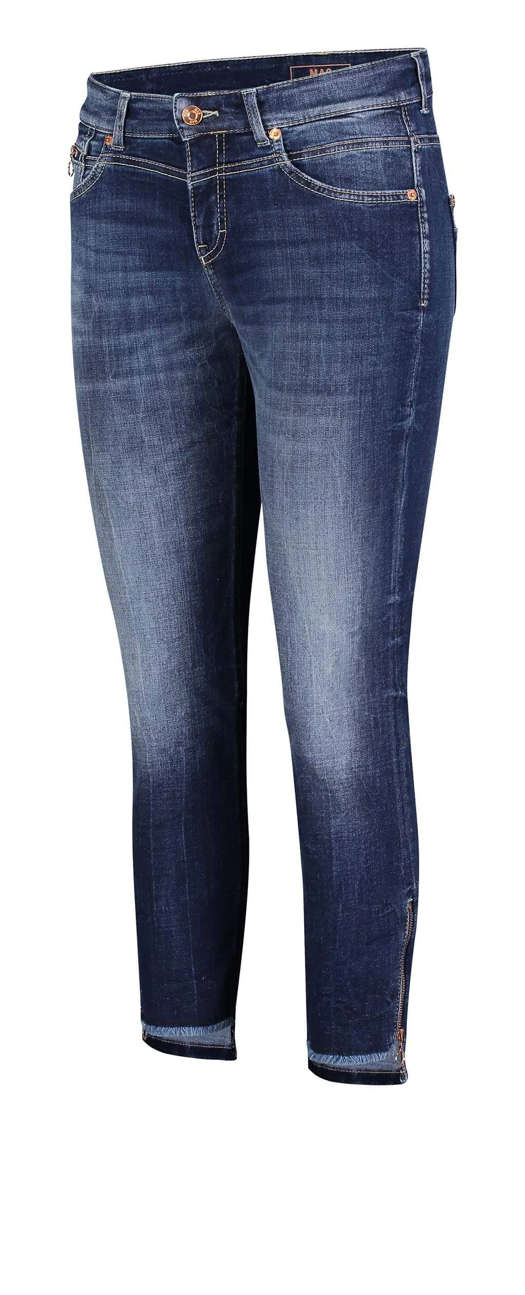 Mac Dream M Slim 5755 0389  Gold Label Jeans D671 Authentic Blue Net Wash Copper Zip