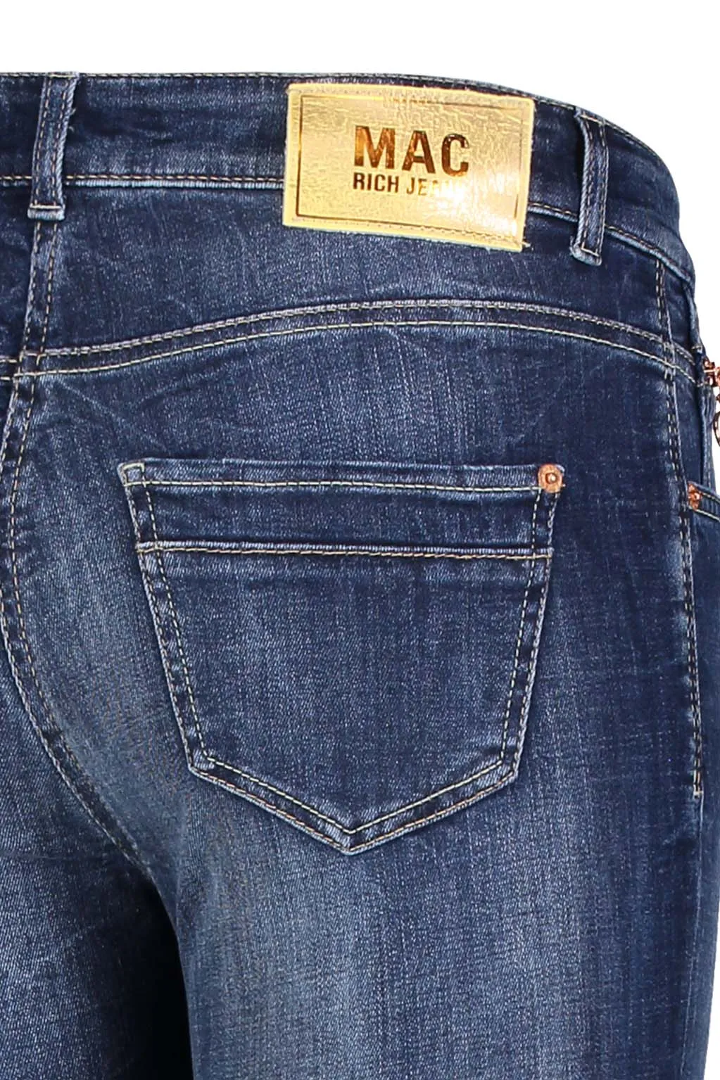 Mac Dream M Slim 5755 0389  Gold Label Jeans D671 Authentic Blue Net Wash Copper Zip