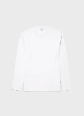 Men's Carbon Brushed Long Sleeve T-shirt in White