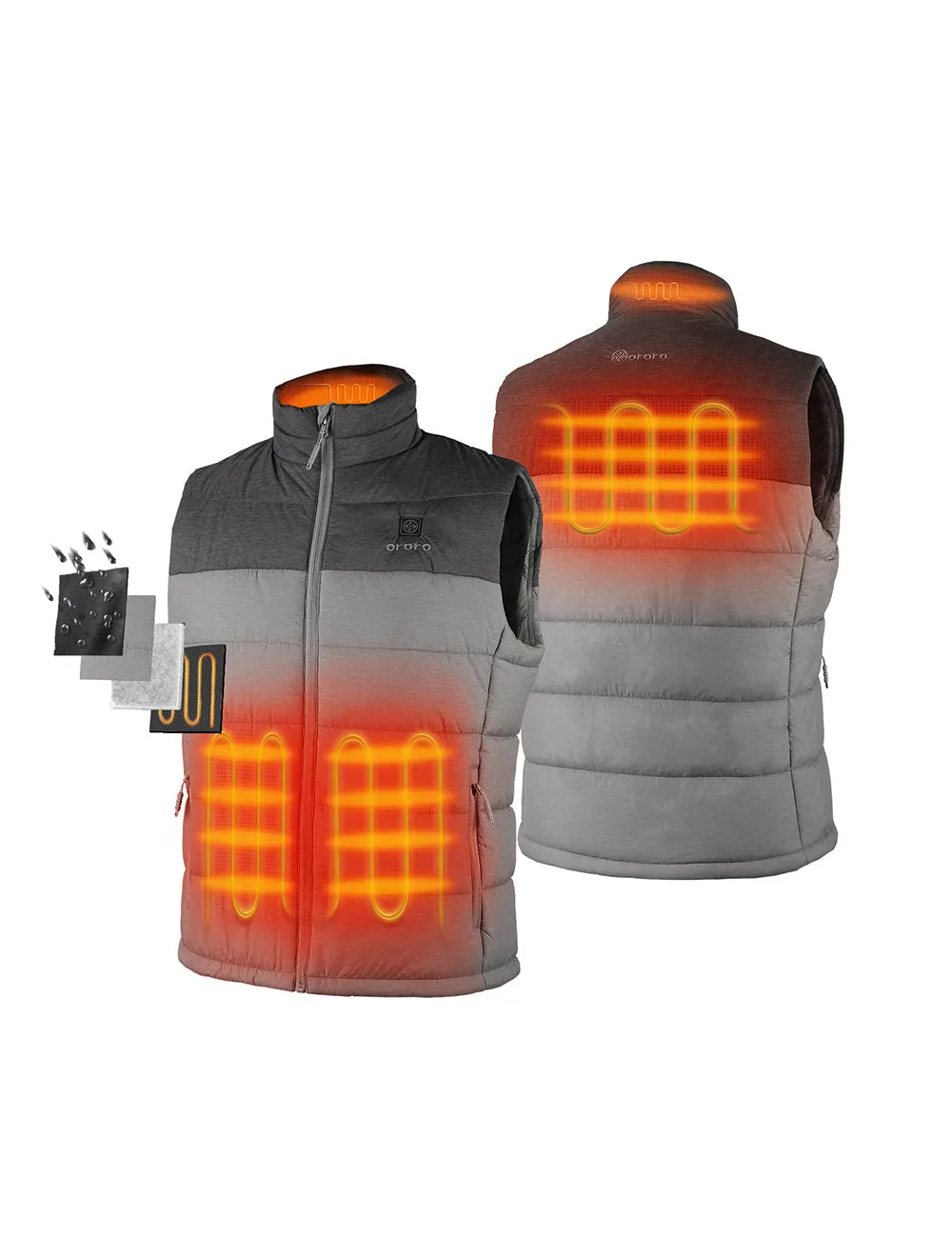 Men's Classic Heated Gilet - Black / Grey