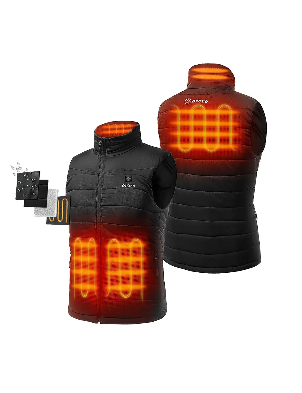 Men's Classic Heated Gilet - Black / Grey