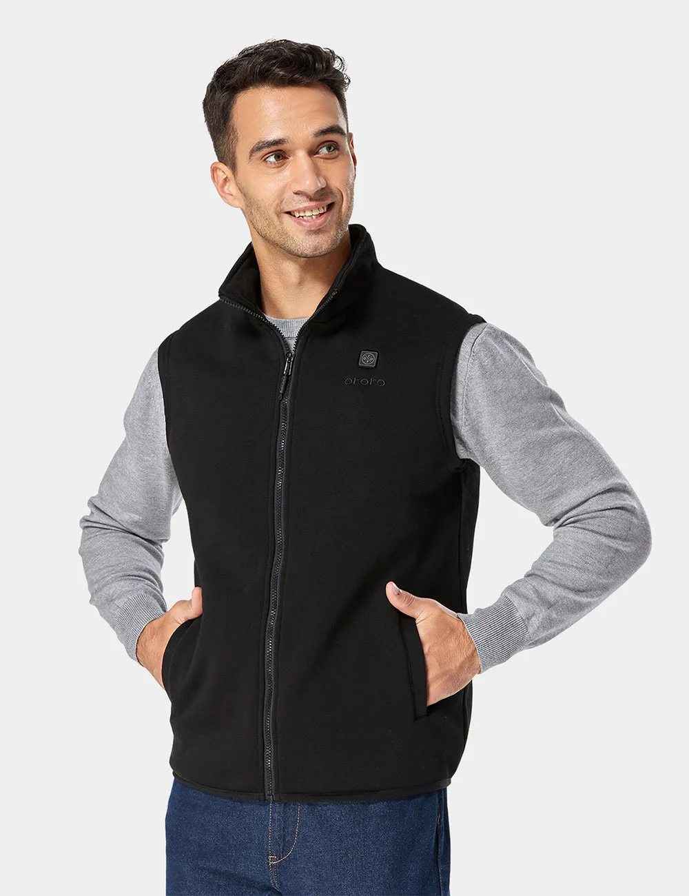 Men's Heated Fleece Gilet - Black