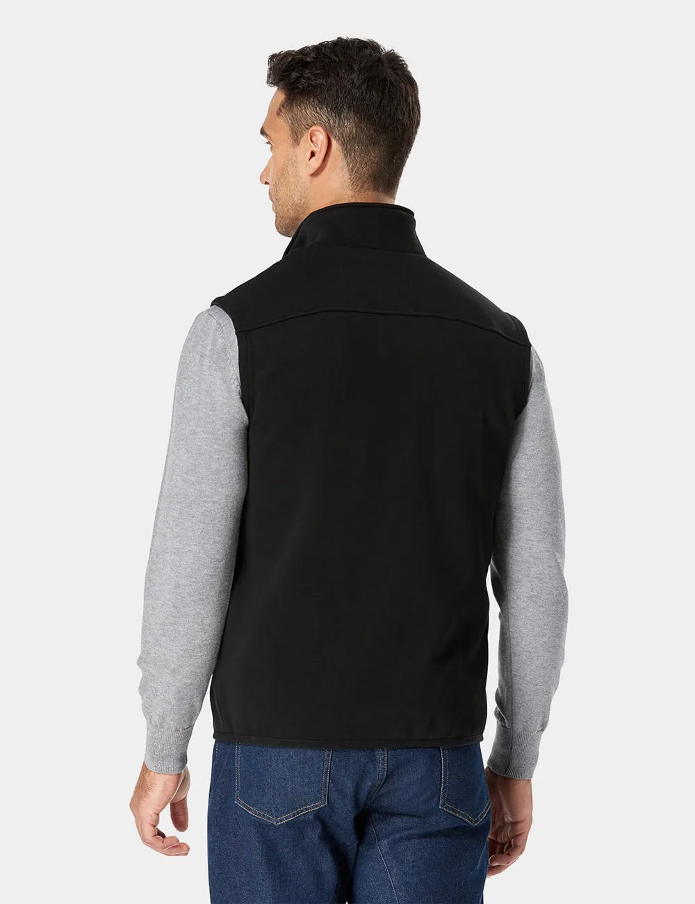 Men's Heated Fleece Gilet - Black
