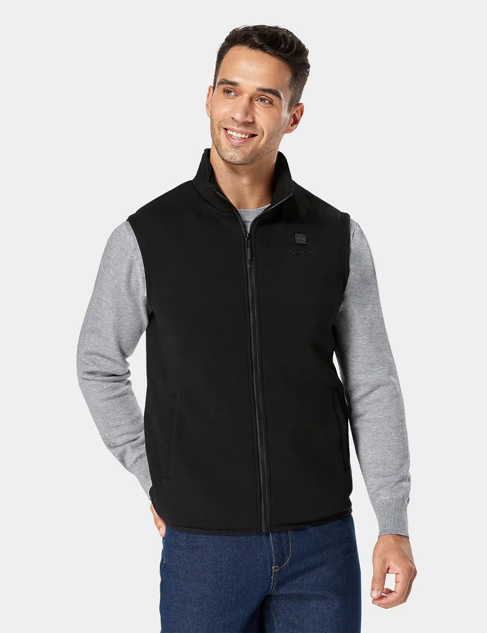 Men's Heated Fleece Gilet - Black