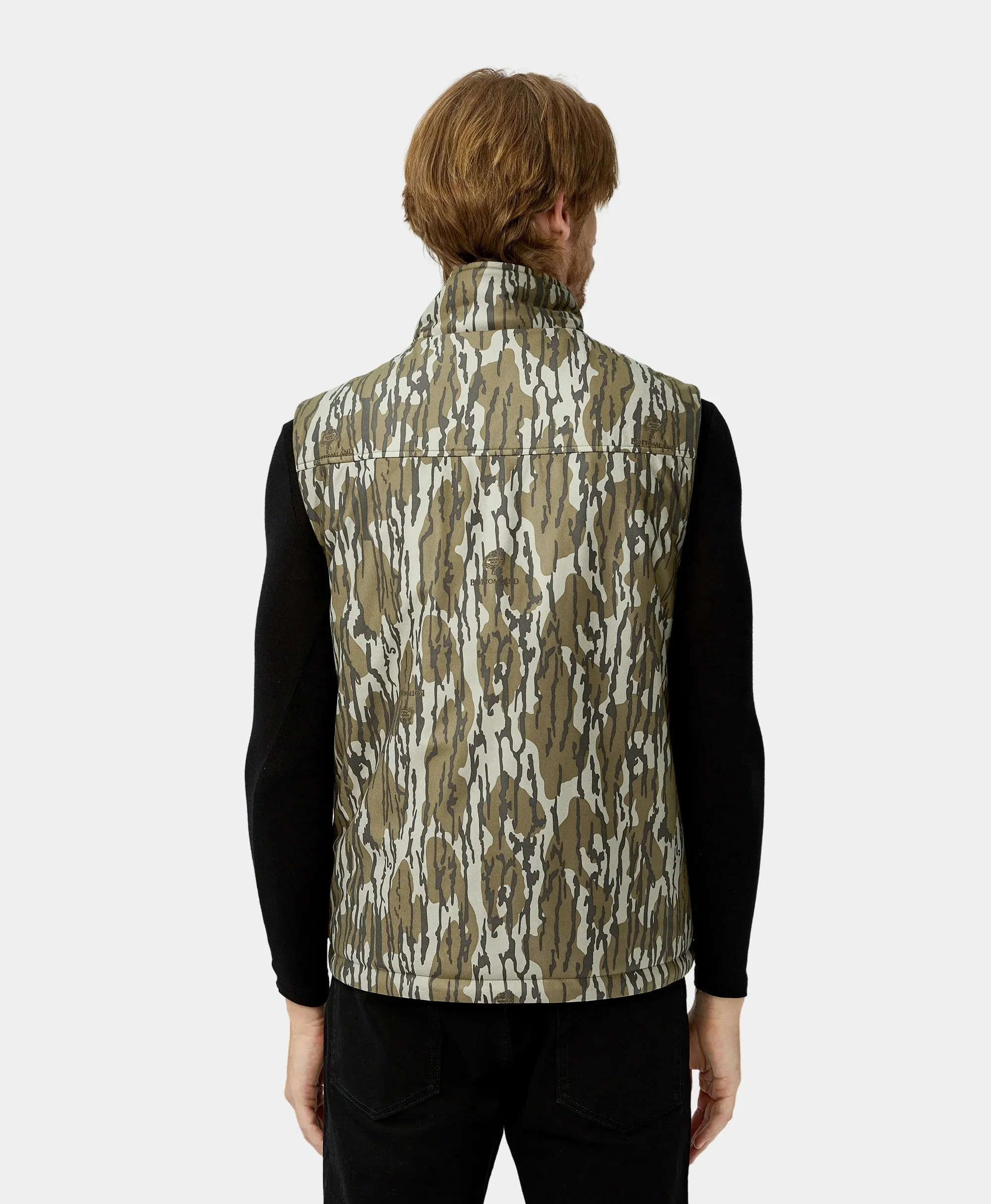 Men's Heated Hunting Gilet - Camouflage, Mossy Oak Bottomland