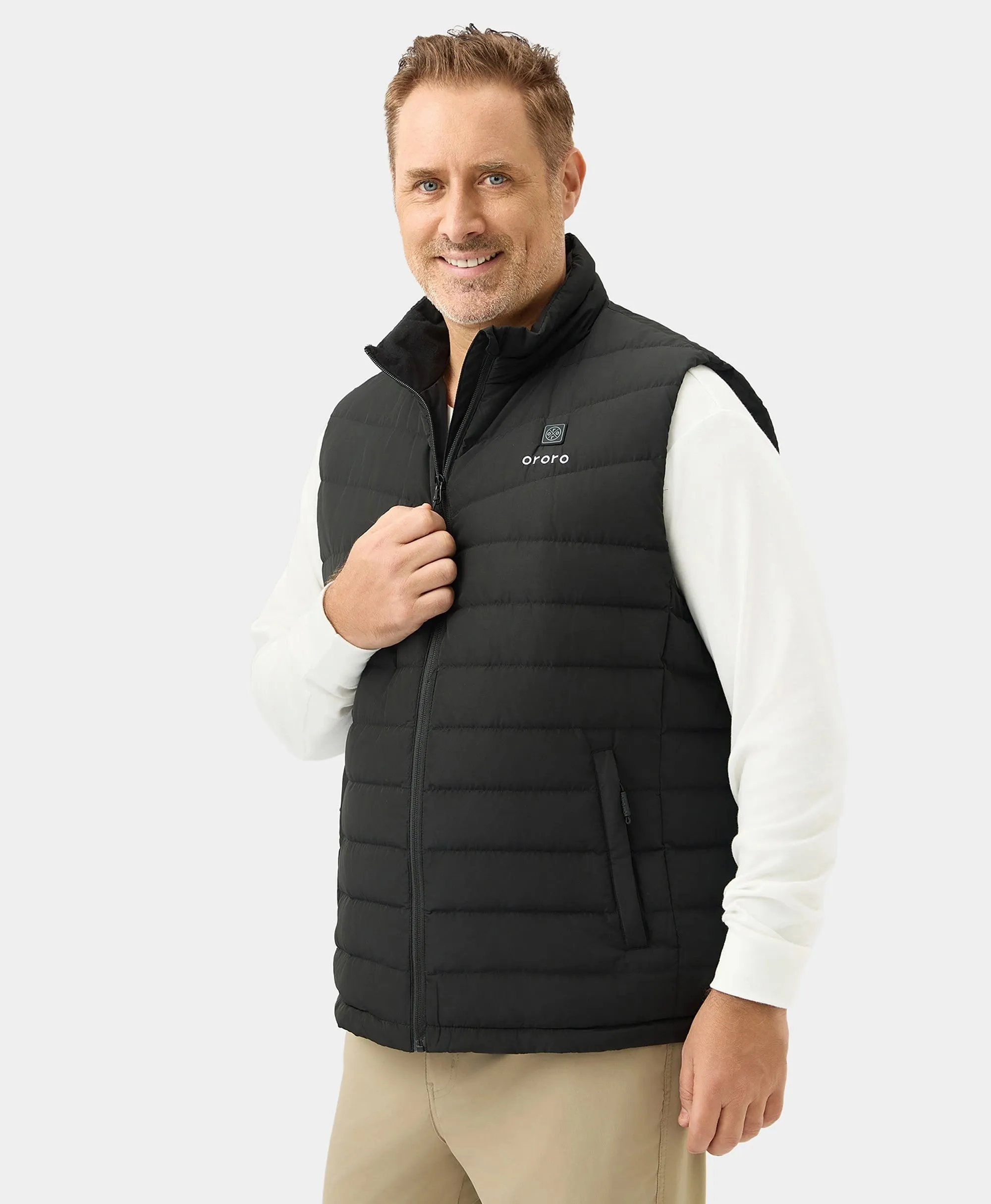 Men's Heated Lightweight Down Gilet - Black