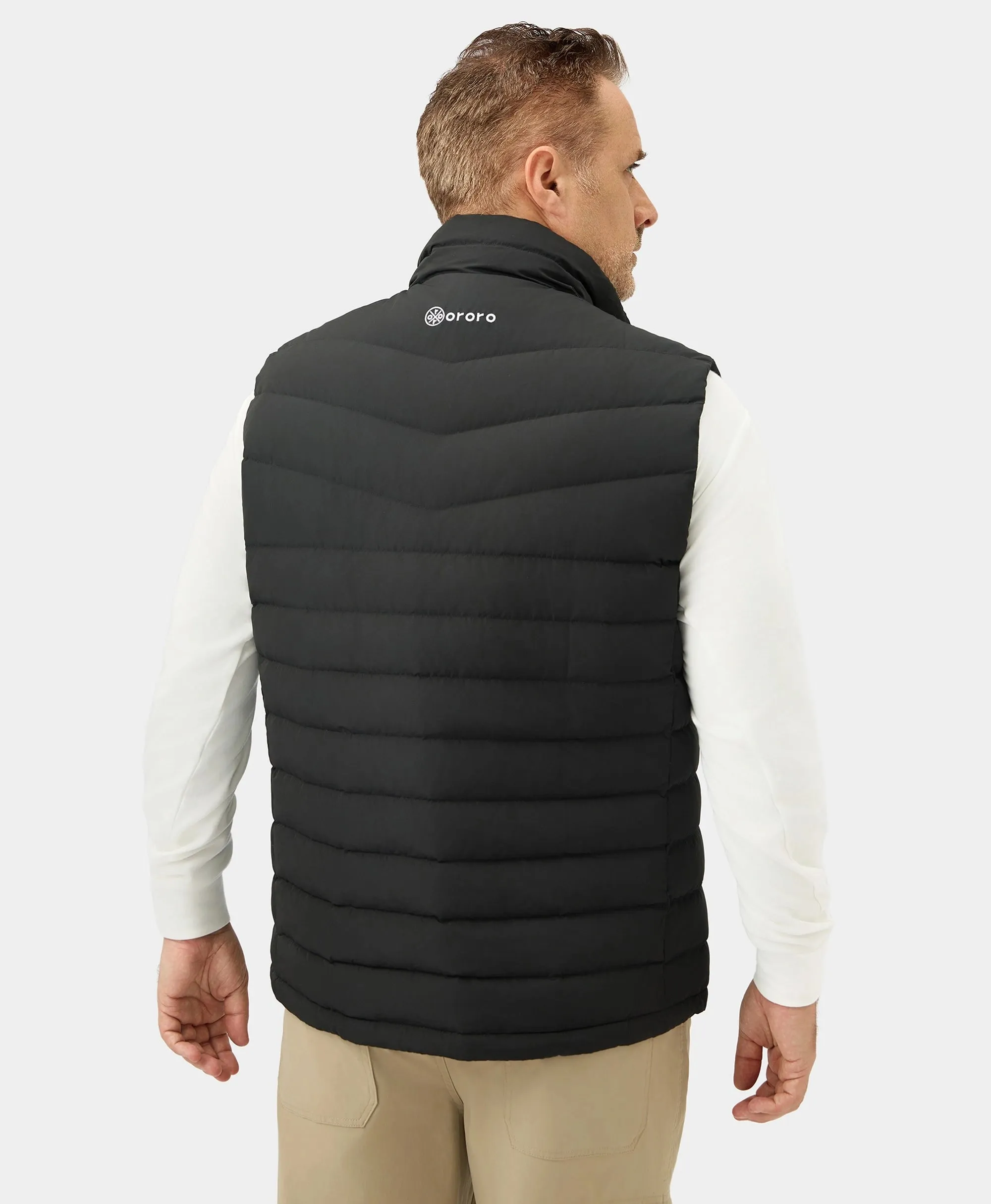 Men's Heated Lightweight Down Gilet - Black