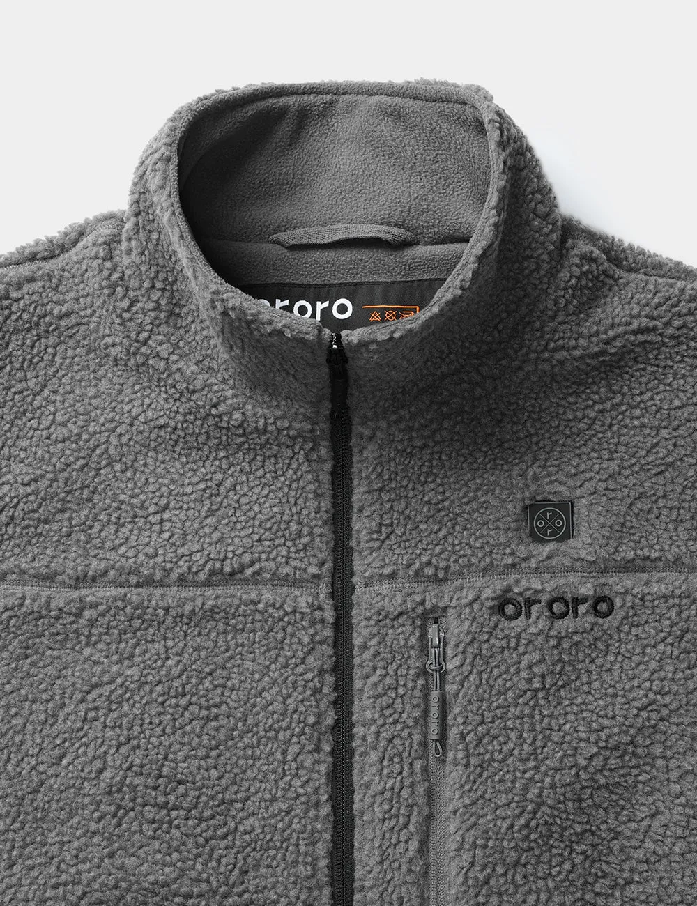 Men's Heated Recycled Fleece Gilet - Grey