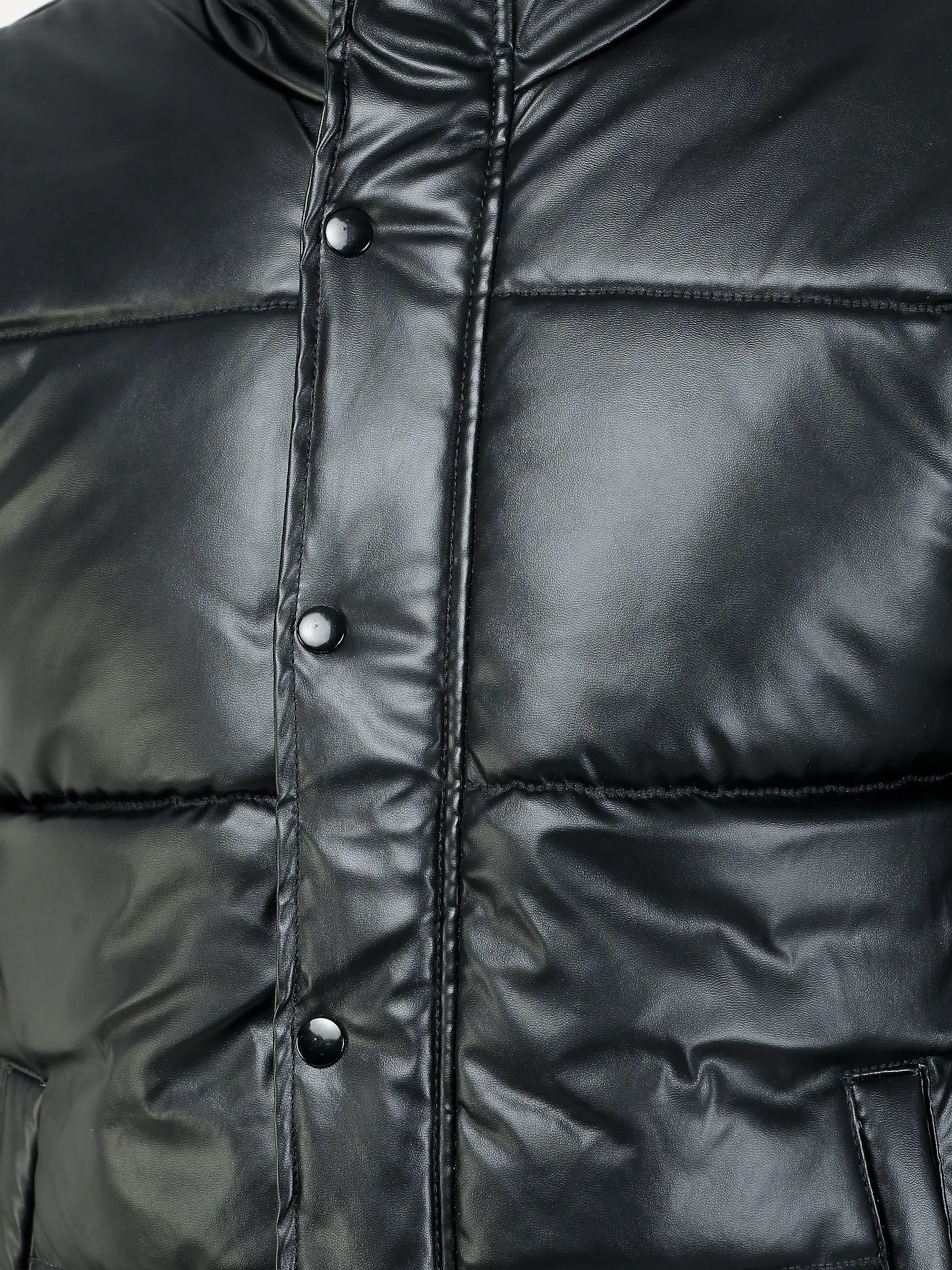 Men's Regular Fit Black Puffer Jacket