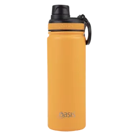 Oasis S/s Double Wall Insulated "challenger" Sports Bottle W/ Screw Cap 550ml - Neon Orange
