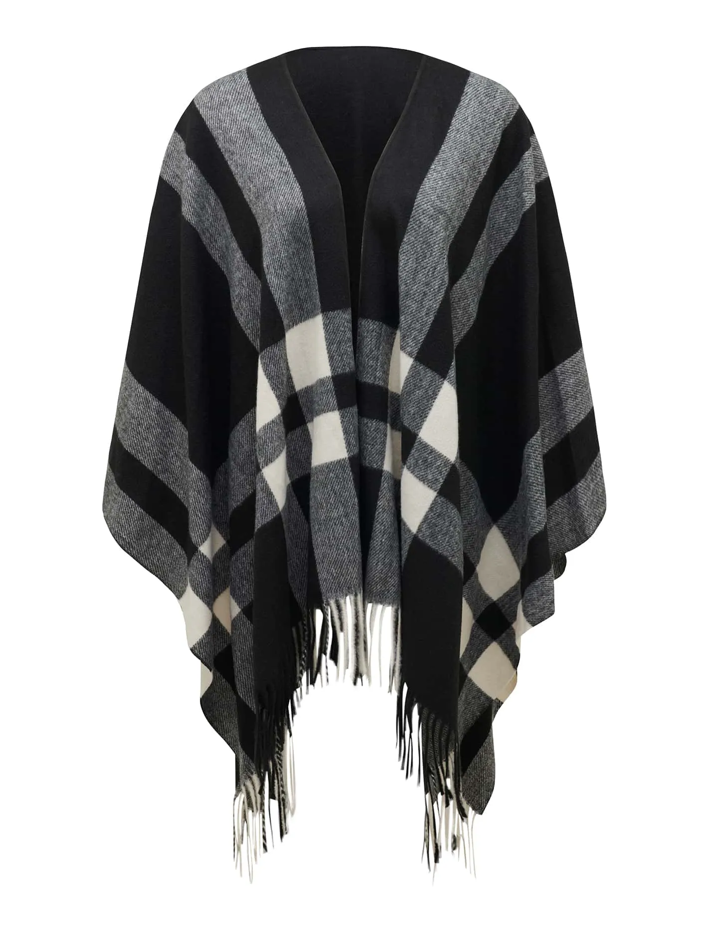 Olivia Check Wrap Cape
