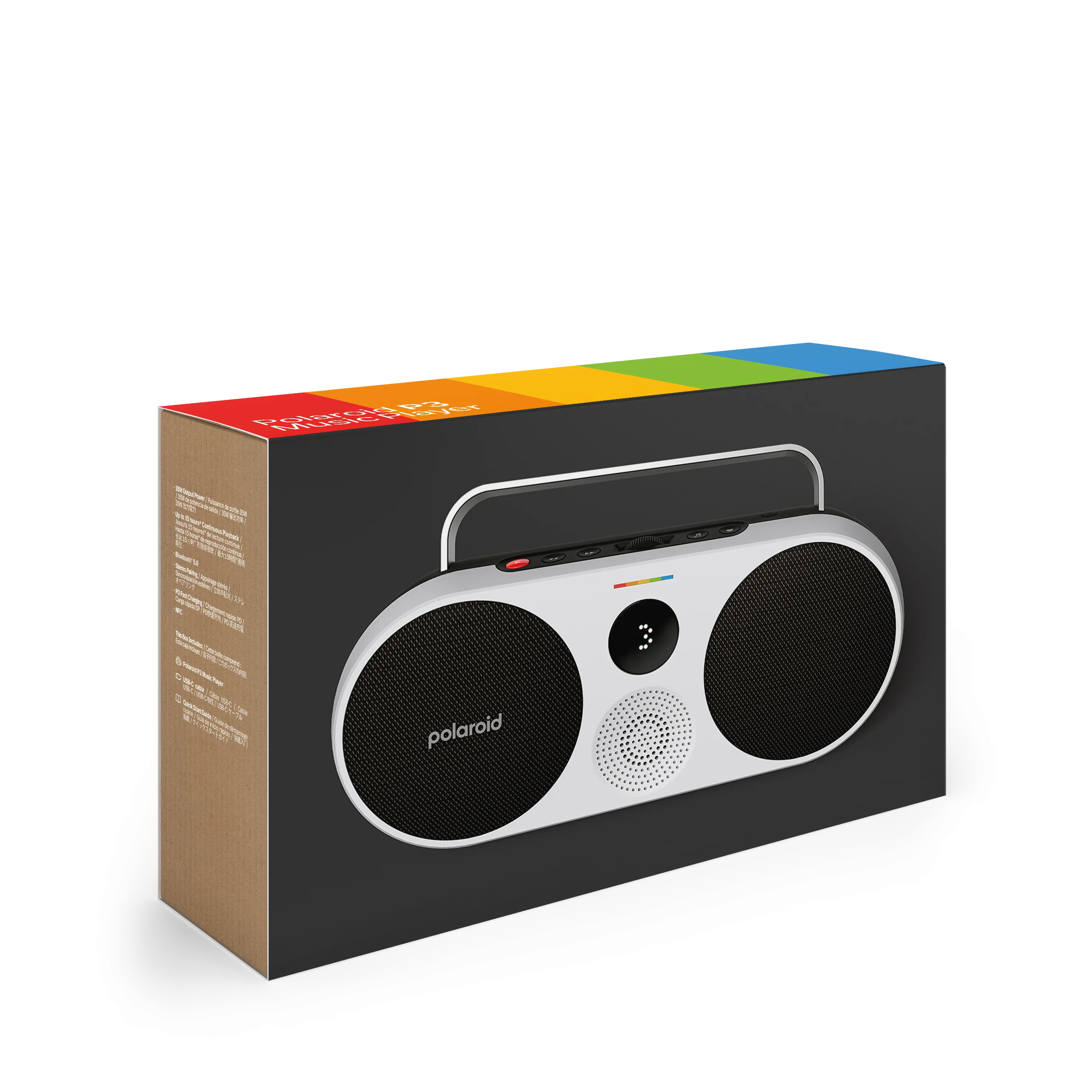 [OPEN BOX] POLAROID P3 Music Player Bluetooth Wireless Portable Speaker - Black & White