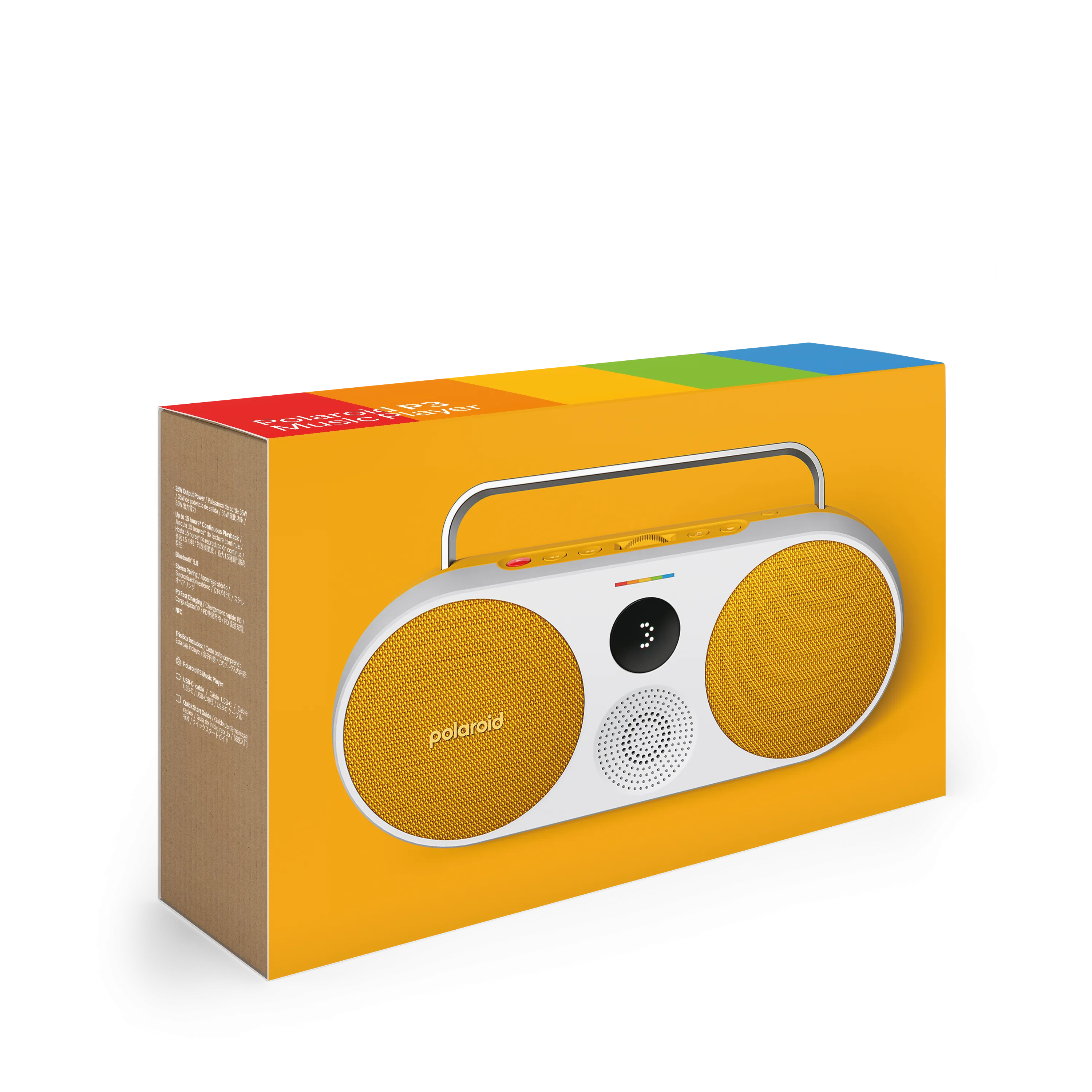 POLAROID P3 Music Player Bluetooth Wireless Portable Speaker - Yellow & White