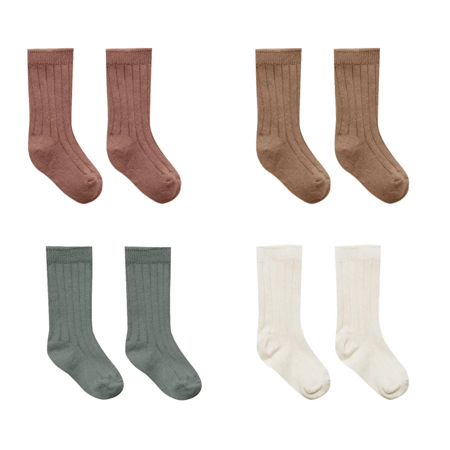 Quincy Mae Socks Set - Ivory - Dusk - Pecan - Cocoa