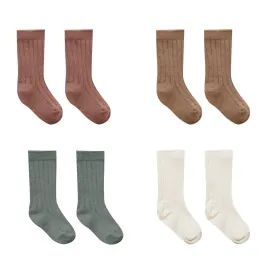Quincy Mae Socks Set - Ivory - Dusk - Pecan - Cocoa