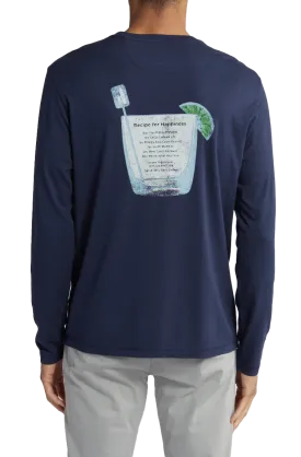 Recipe For Happiness LS T-Shirt Navy