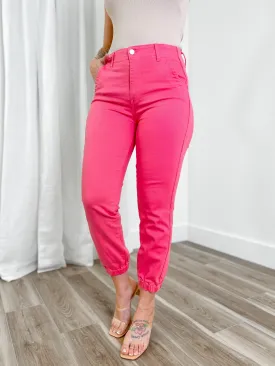 Risen Pink High Rise Jogger Jeans