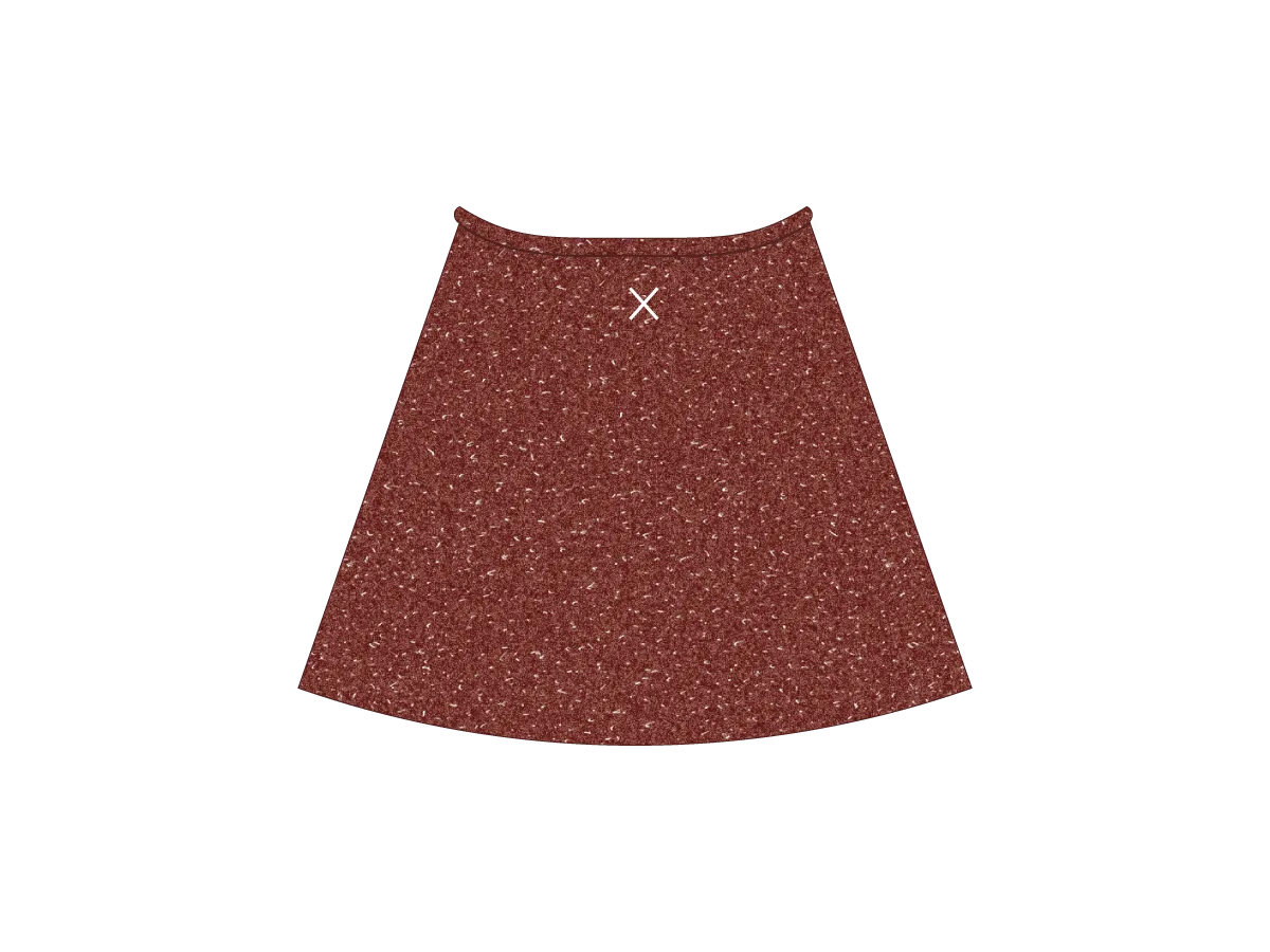 Rust Shimmer Wrap Skirt