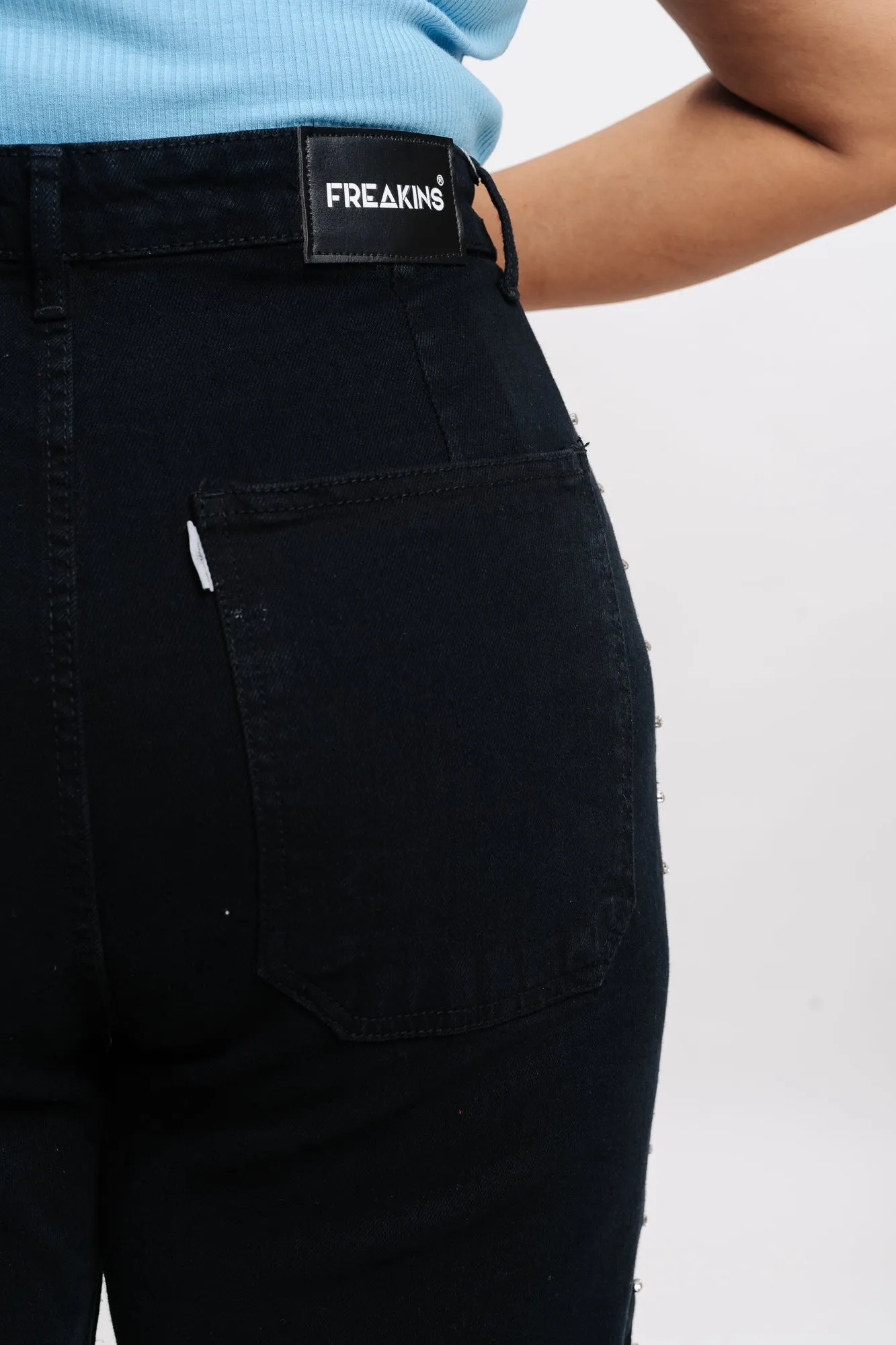 Scatter Around Black Straight Jeans