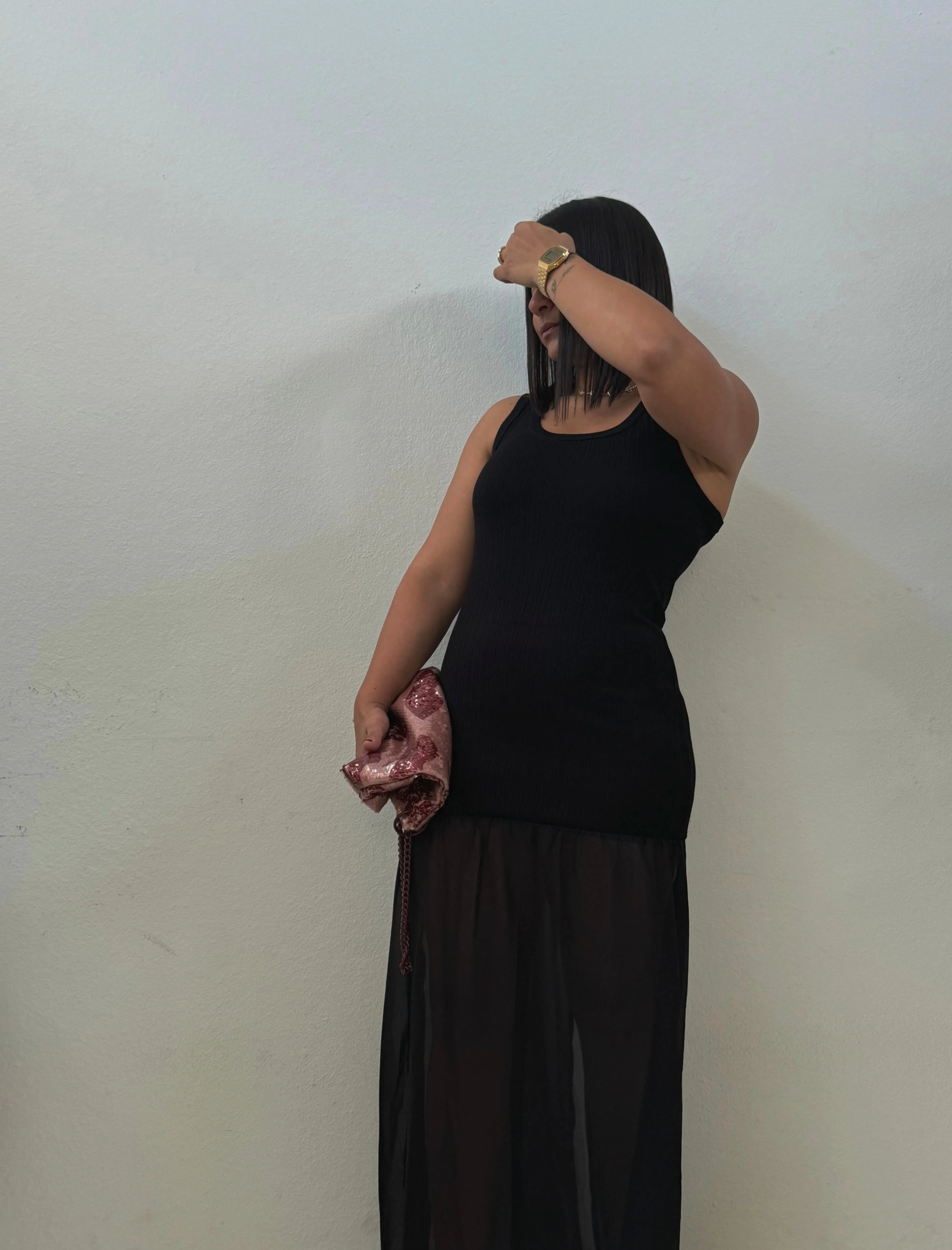 Seductive Sheer Contrast Dress