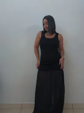 Seductive Sheer Contrast Dress
