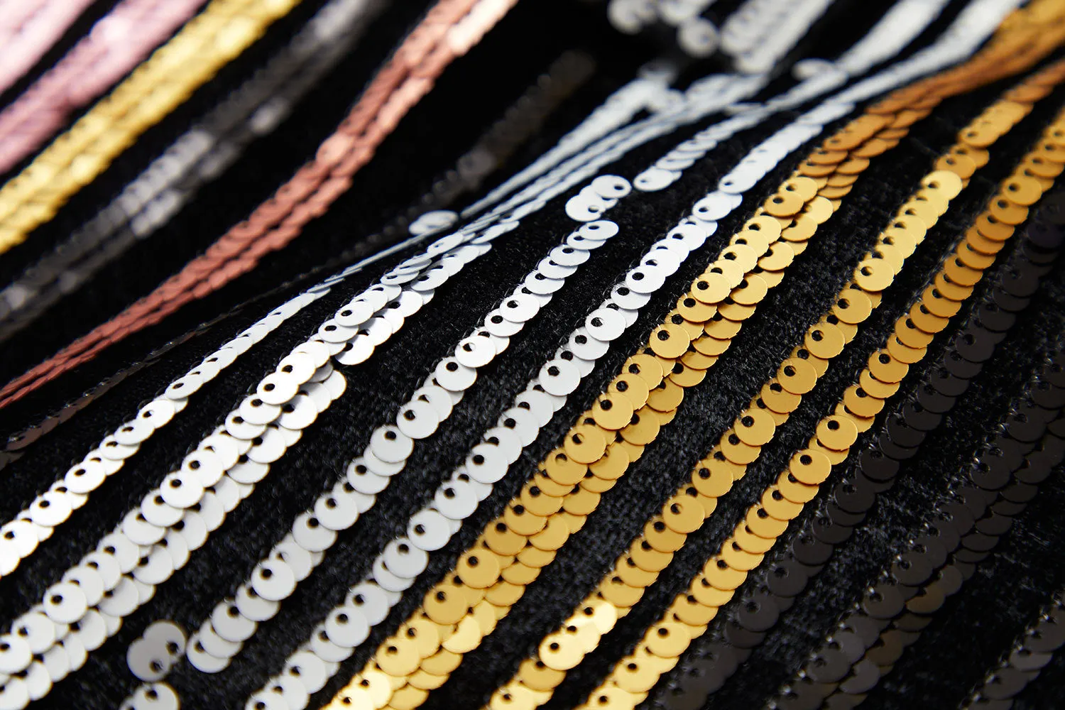 Shining Striped Sequin Blazer