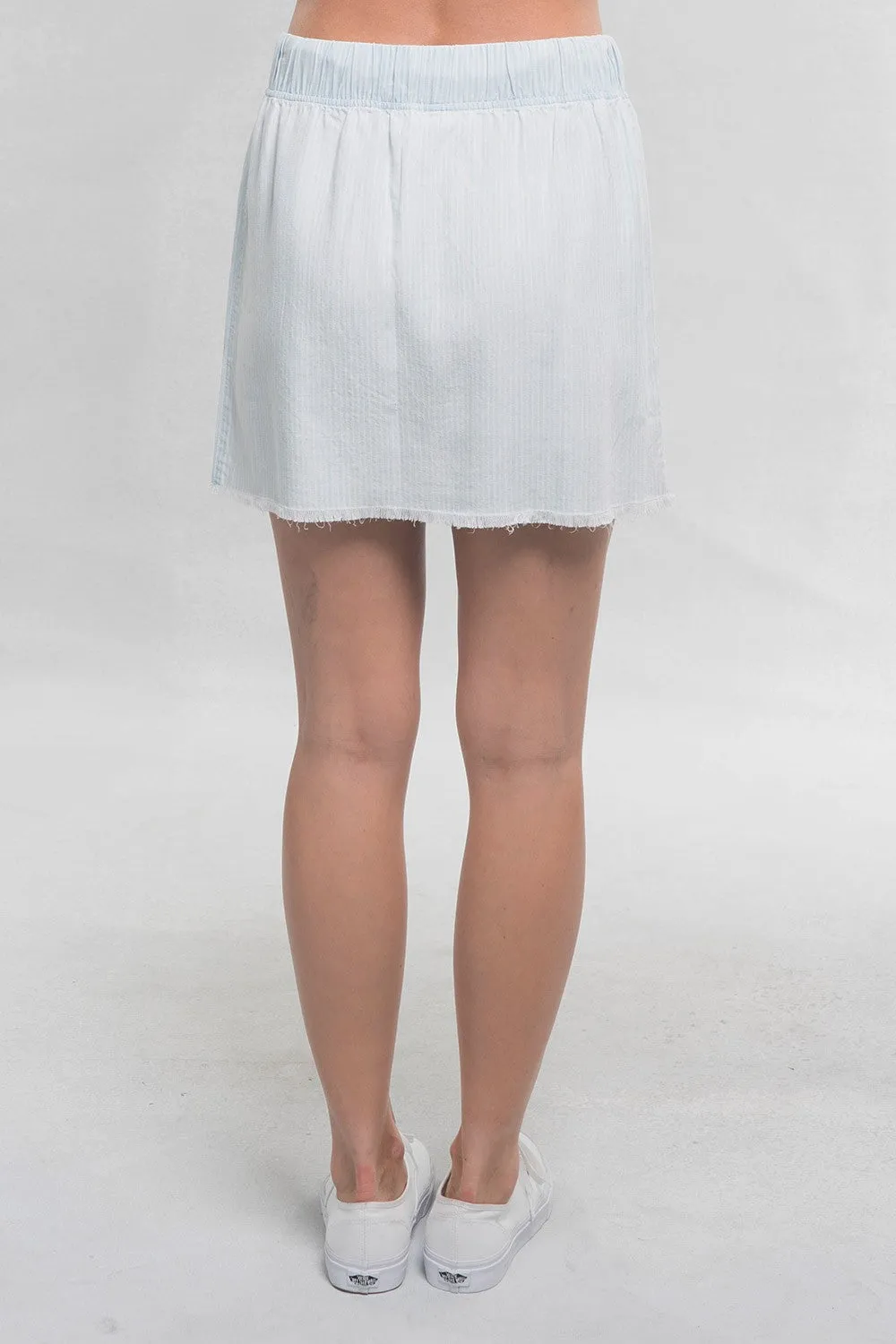 Tencel Drawstring Mini Skirt