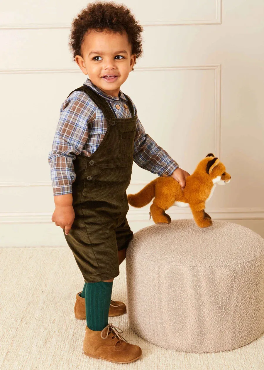 The Green Velvet Dungarees Baby Boy Look