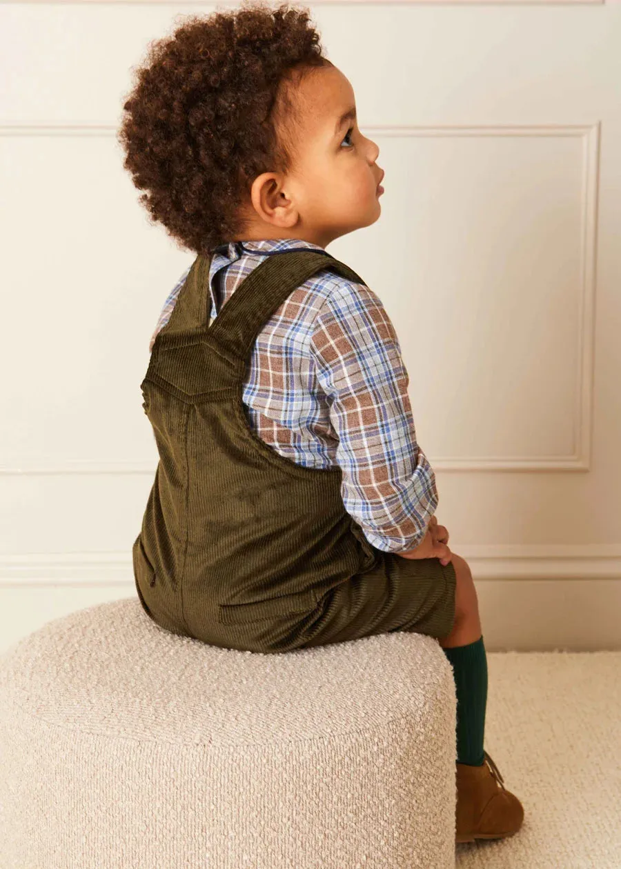 The Green Velvet Dungarees Baby Boy Look