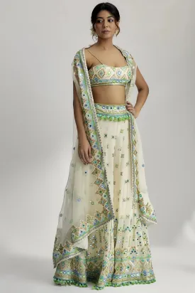 The Imran Cape Set  With Flared Pants