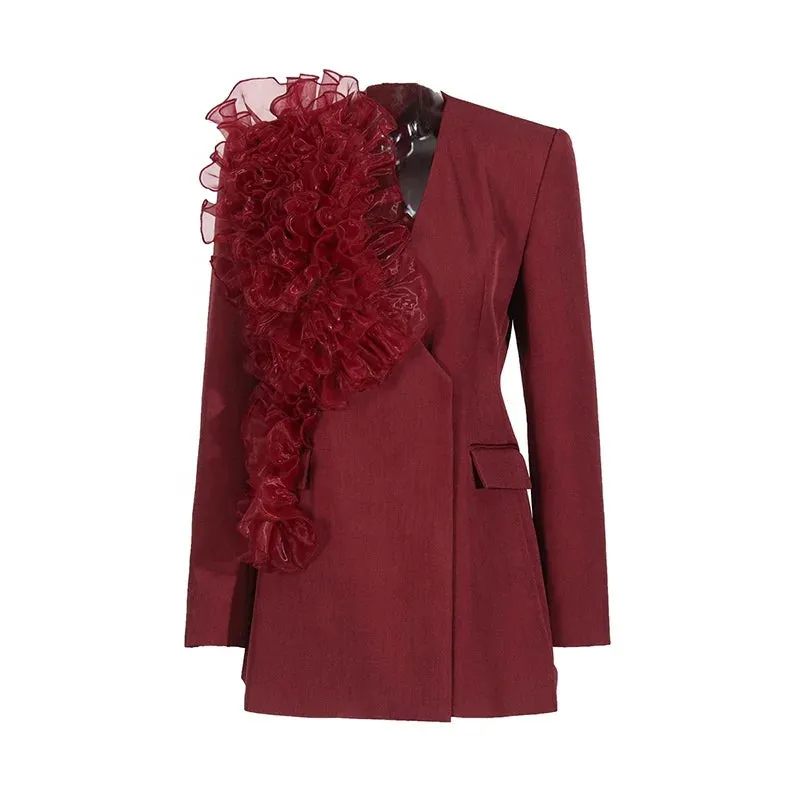 Trend4us Statement Ruffle Blazer Dress