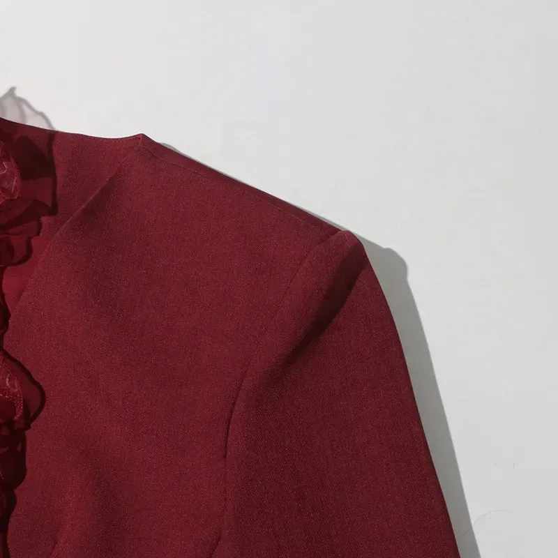 Trend4us Statement Ruffle Blazer Dress
