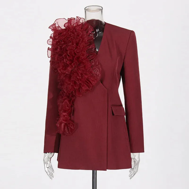 Trend4us Statement Ruffle Blazer Dress