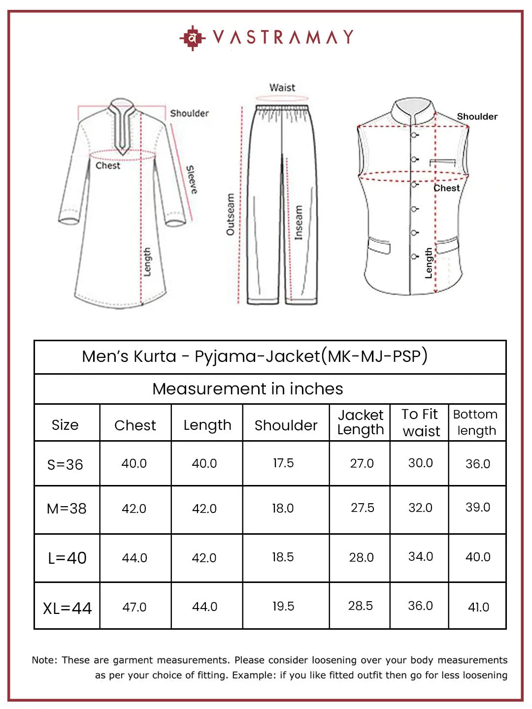 VASTRAMAY Men's Pista Green Fine Satin Nehru Jacket, Kurta And Pyjama Set.