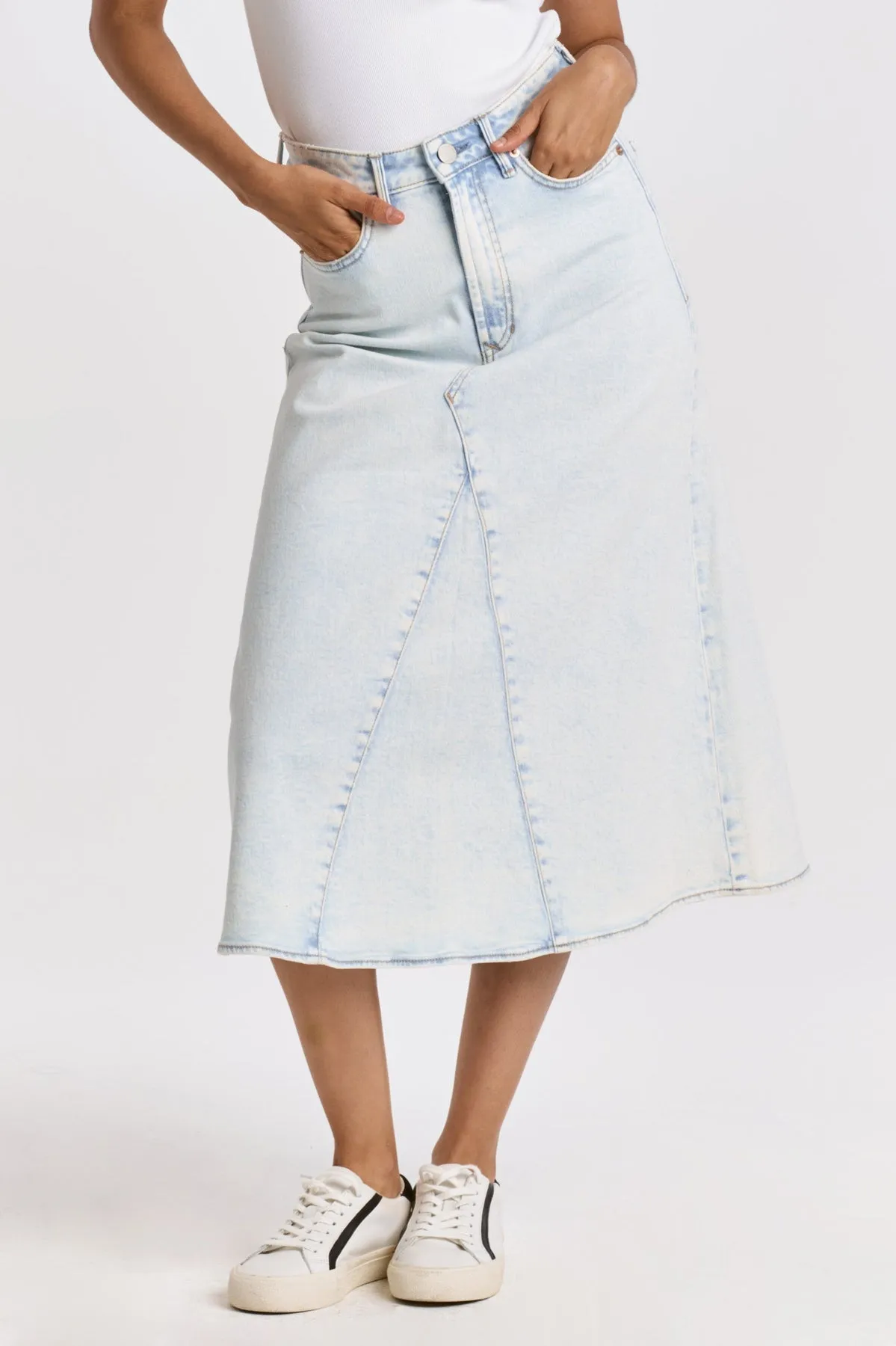 Venus Midi Denim Skirt