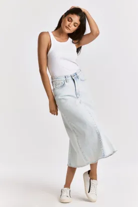 Venus Midi Denim Skirt