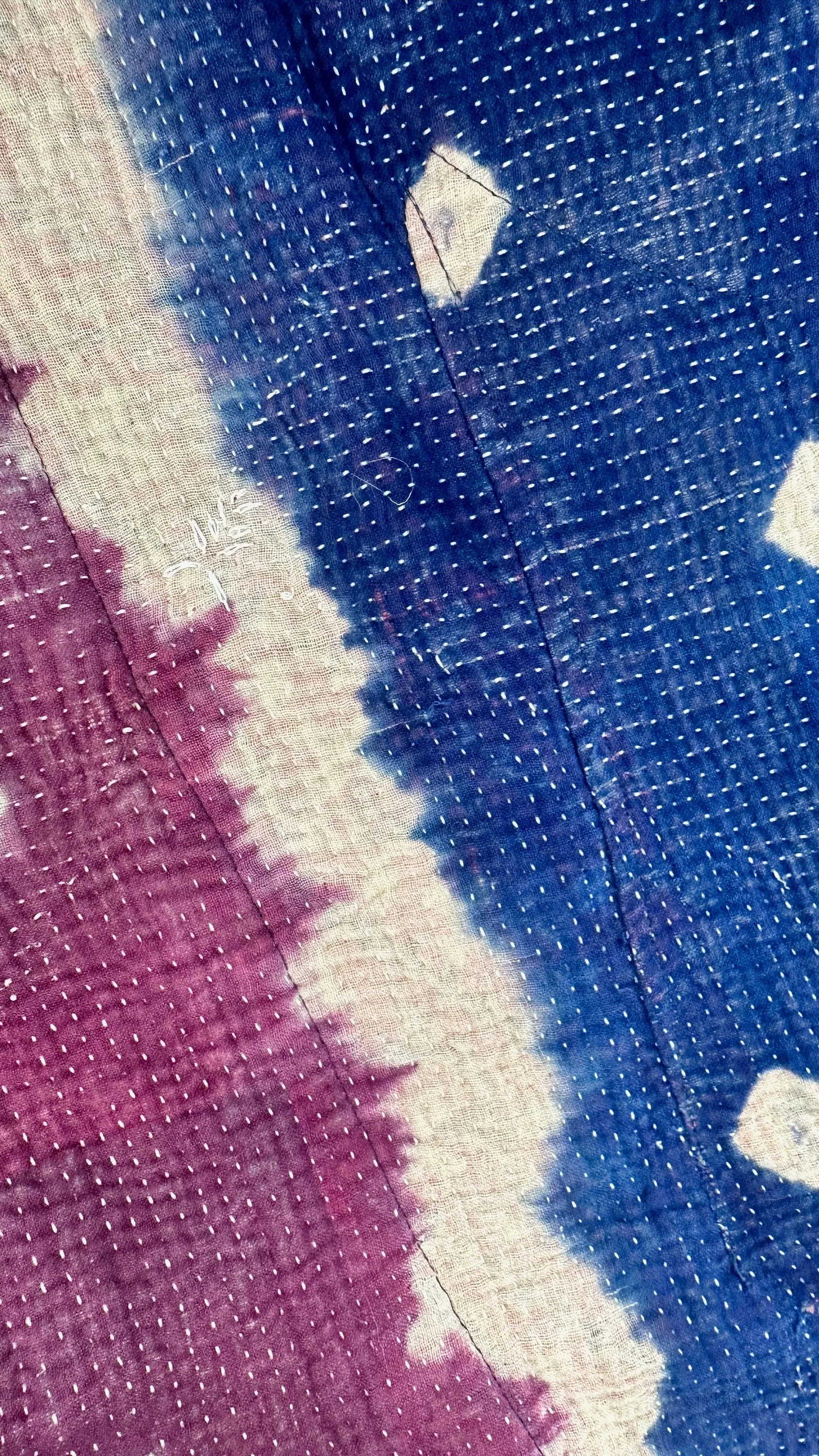 Vintage Kantha Tie Dyed Coat.