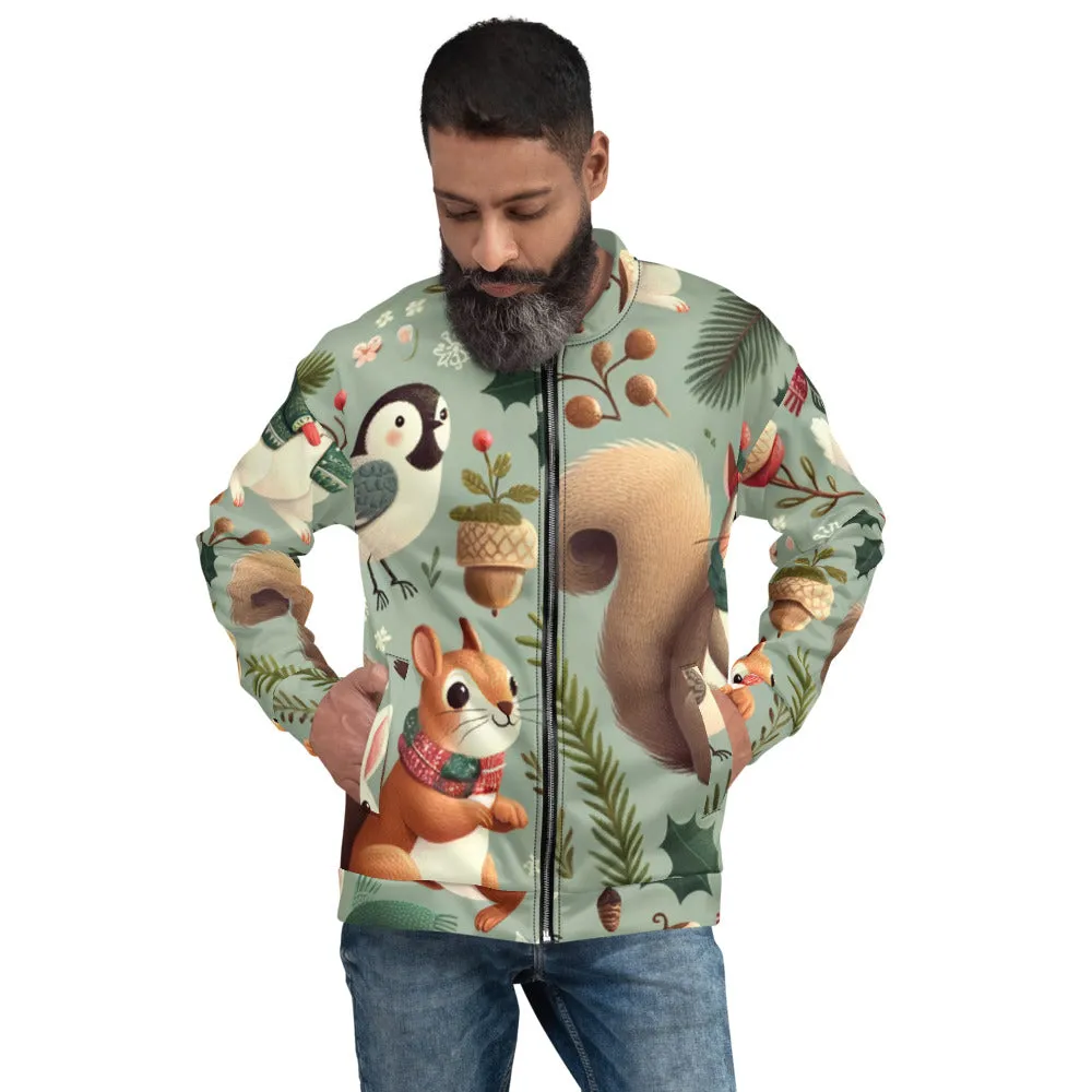 Whimsical Winter Wear Bomber Jacket