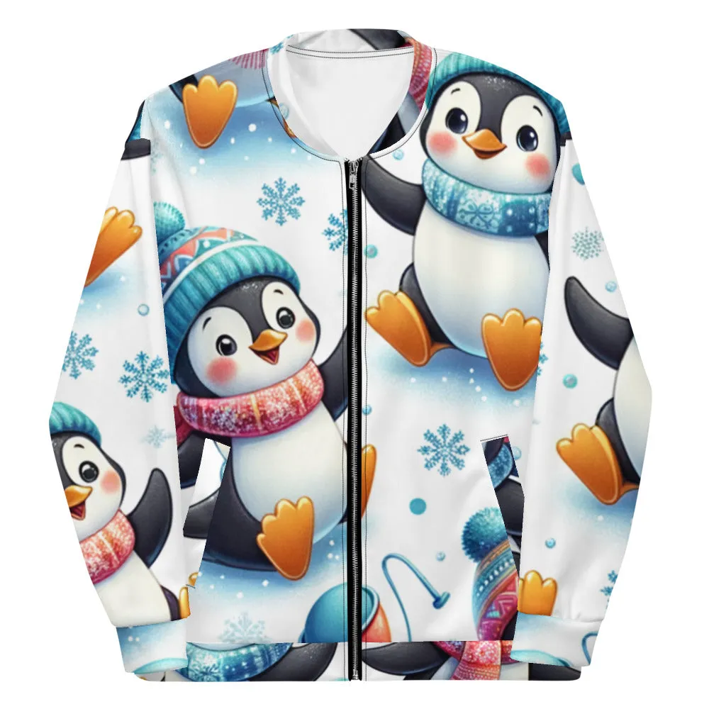Whimsical Winter Wear Bomber Jacket