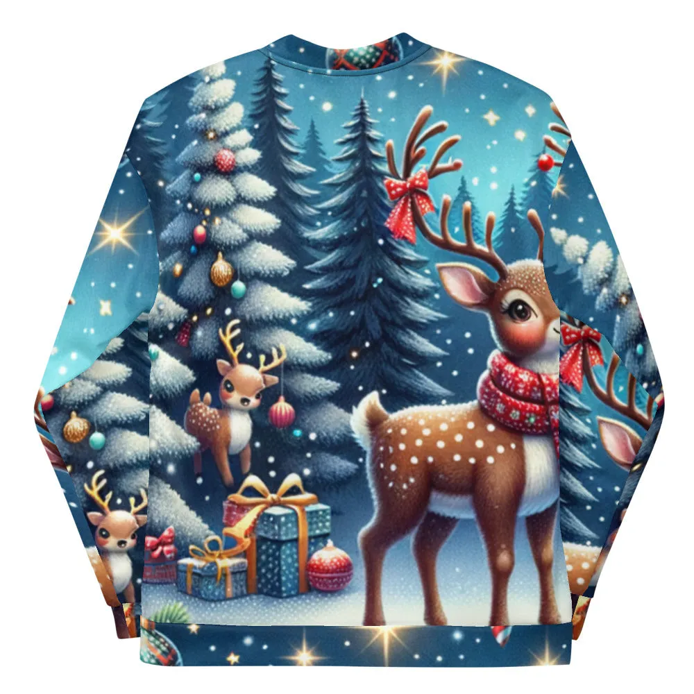 Whimsical Winter Wear Bomber Jacket