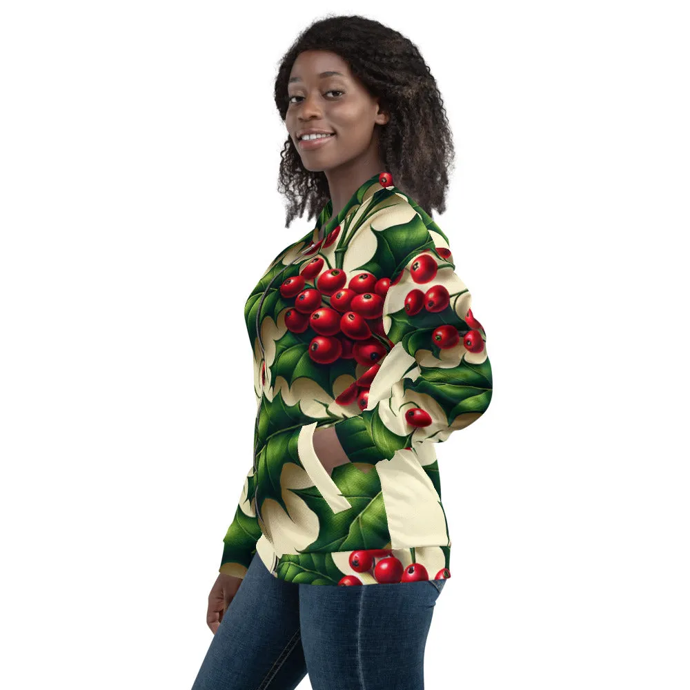 Whimsical Winter Wear Bomber Jacket