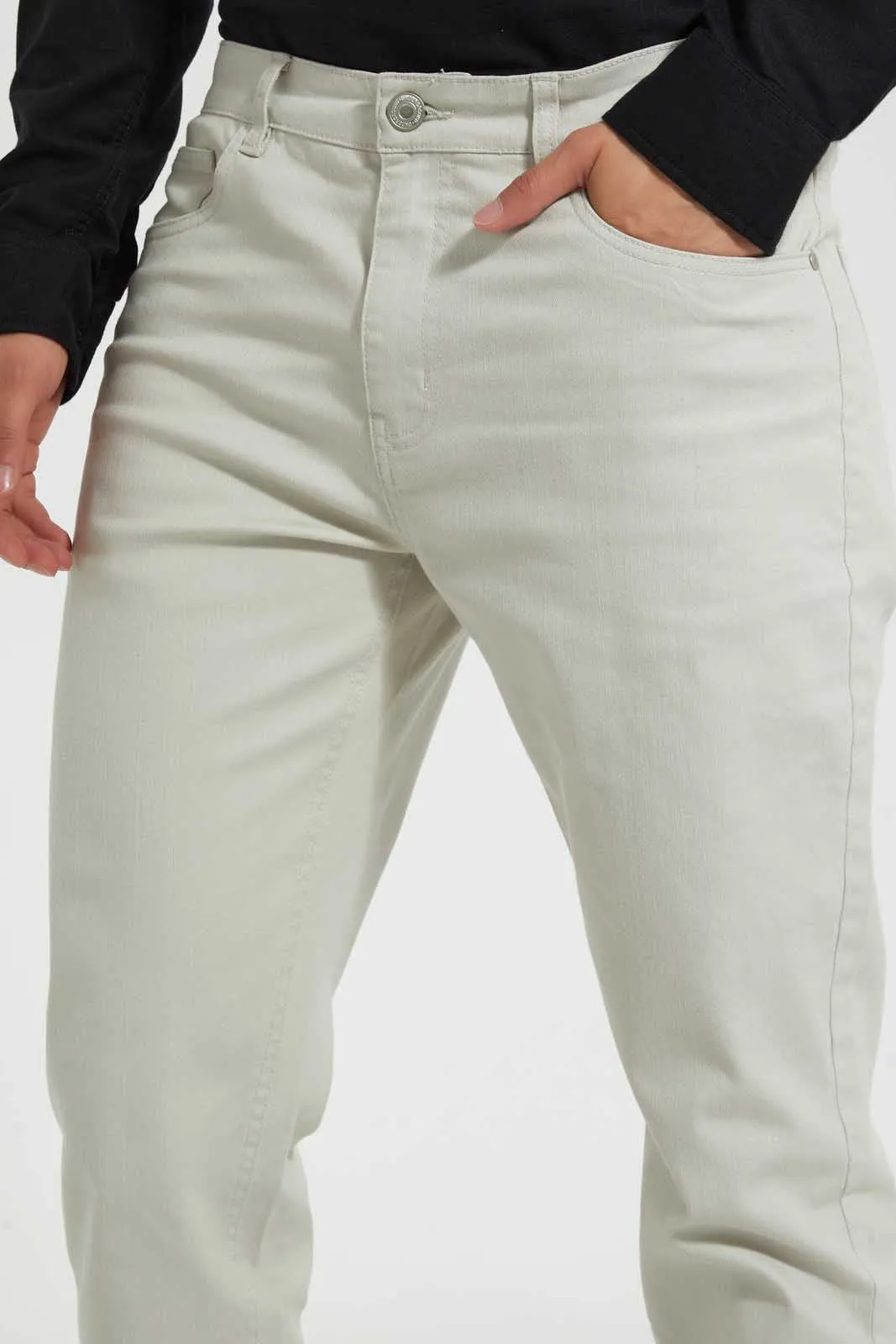 White Regular Fit Jean