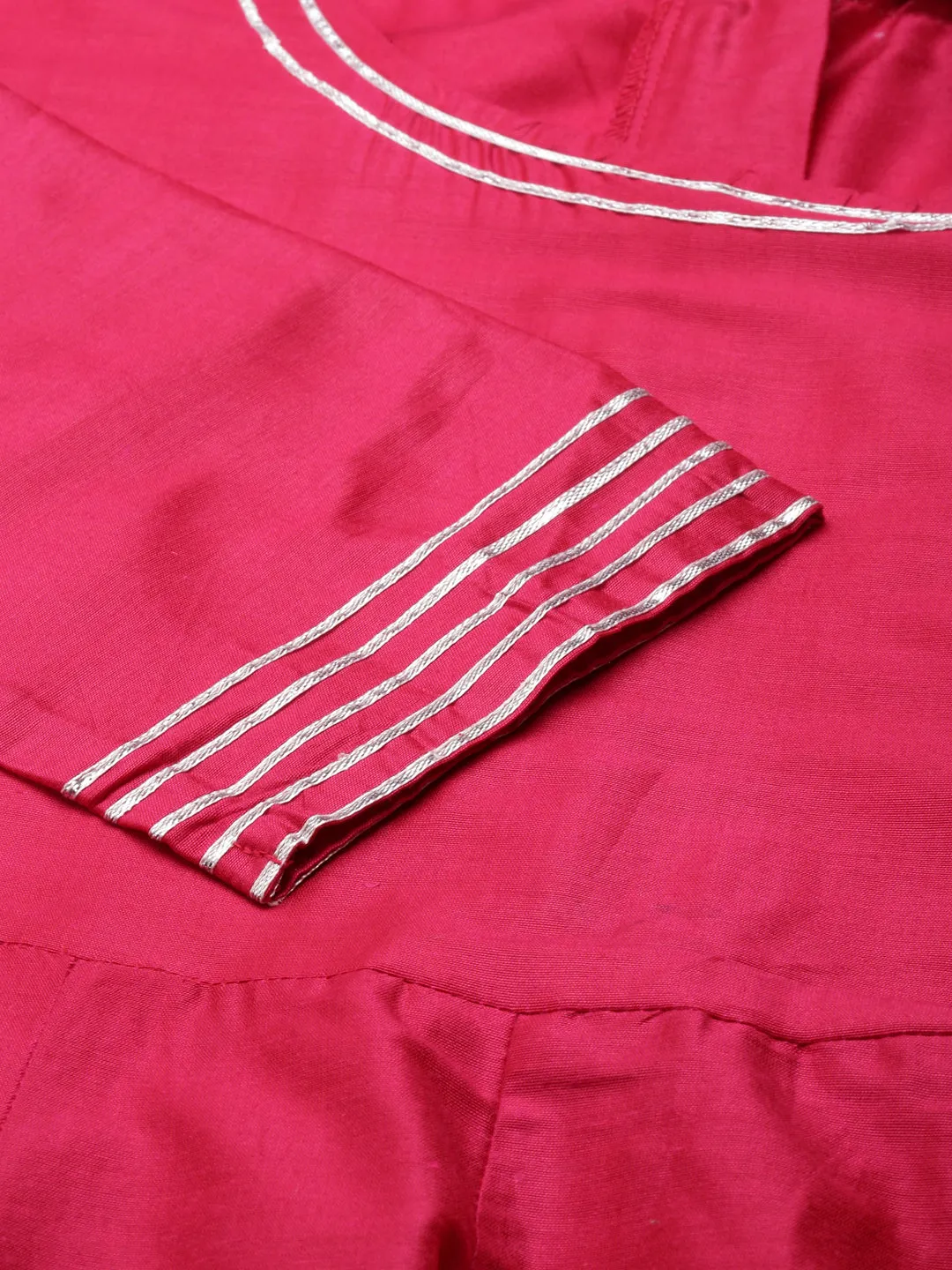 Women Pink Solid Empire Kurta