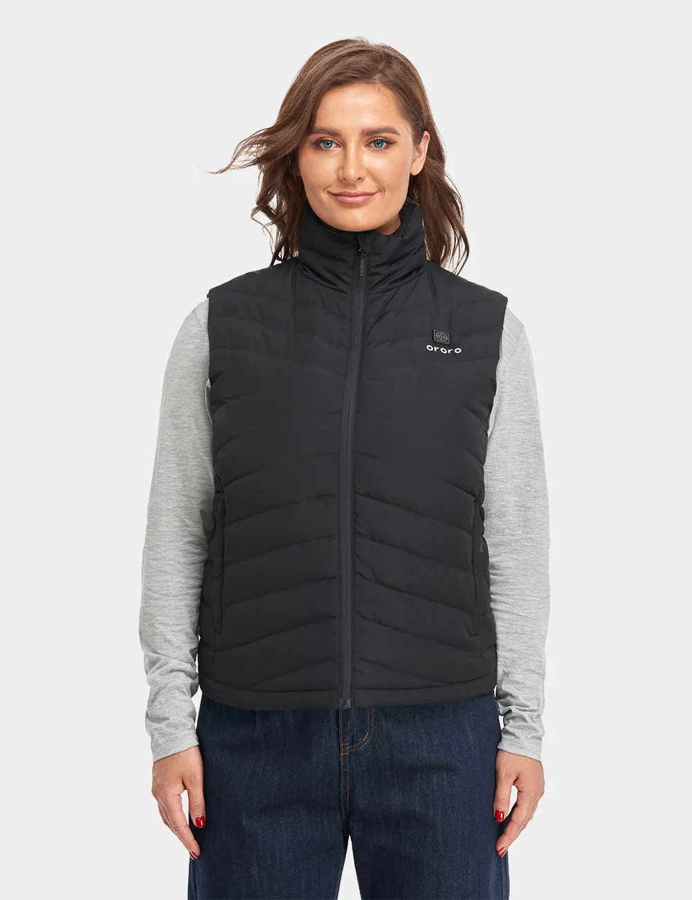 Women's Heated Lightweight Down Gilet - Black