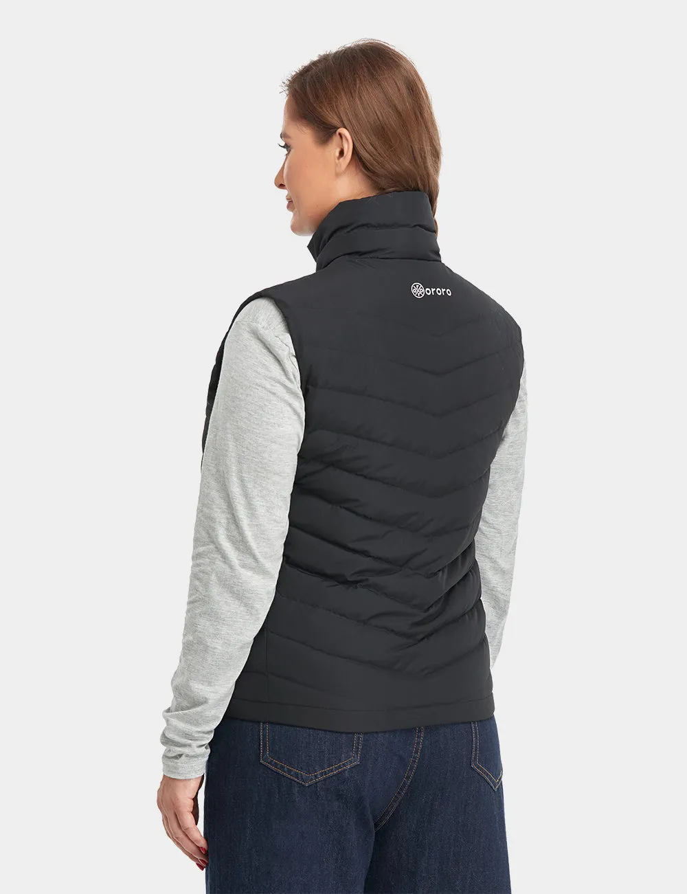 Women's Heated Lightweight Down Gilet - Black