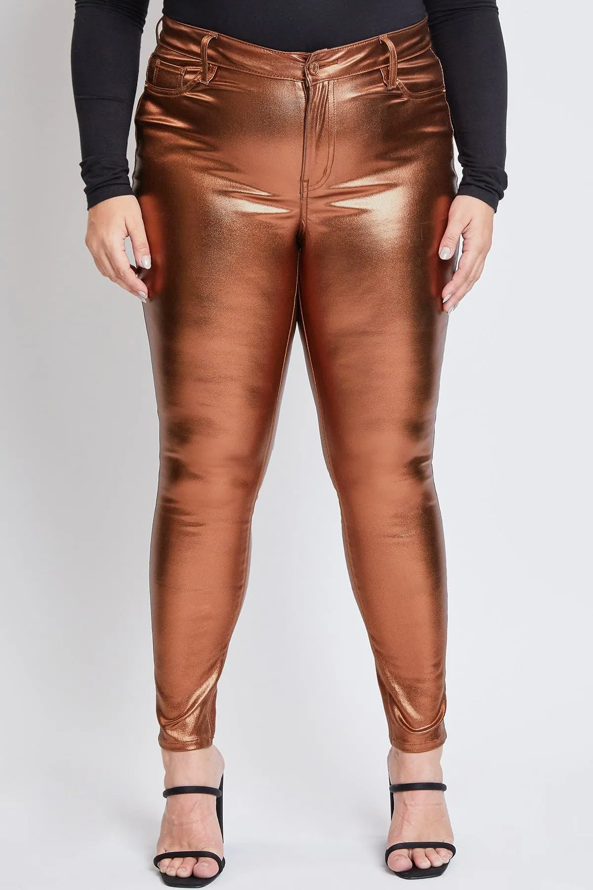 Women´s Plus High-Rise Metallic Hyperstretch Skinny Jean